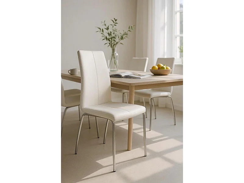 Sillas Comedor - Silla Humi Polipiel - Blanco