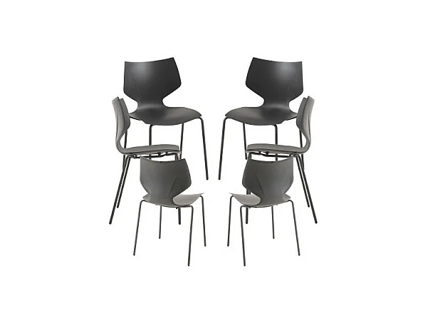 Packs Sillas Comedor - Pack 6 Sillas Plecy - Negro