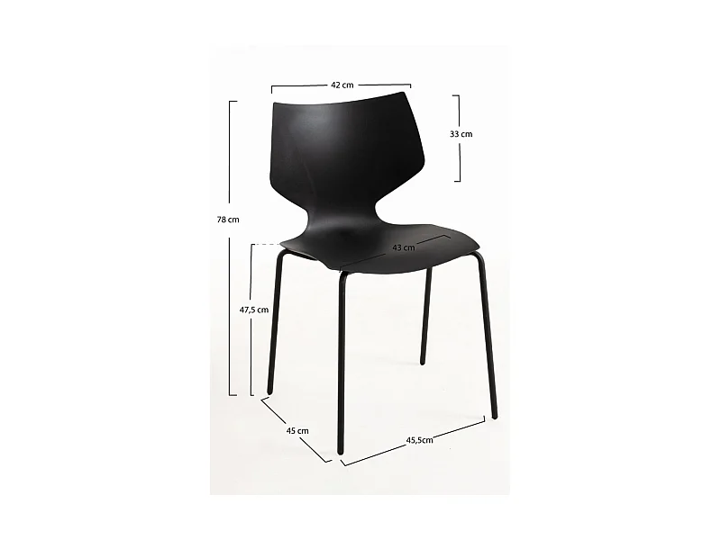 Packs Sillas Comedor - Pack 6 Sillas Plecy - Negro