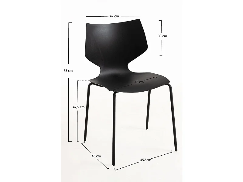 Packs Sillas Comedor - Pack 6 Sillas Plecy - Negro
