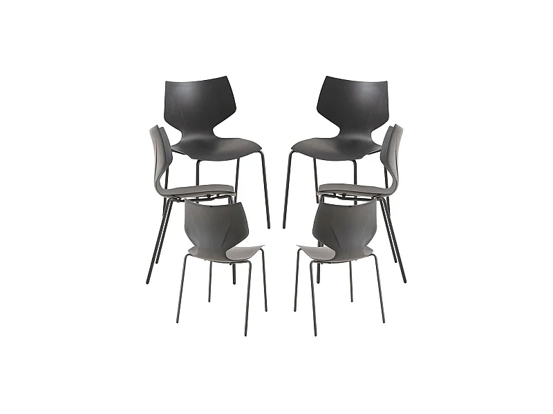 Packs Sillas Comedor - Pack 6 Sillas Plecy - Negro