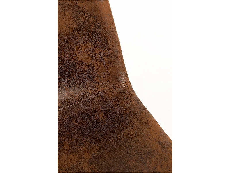 Sillas Comedor - Silla Black Teok Polipiel Vintage - Marrón Vintage