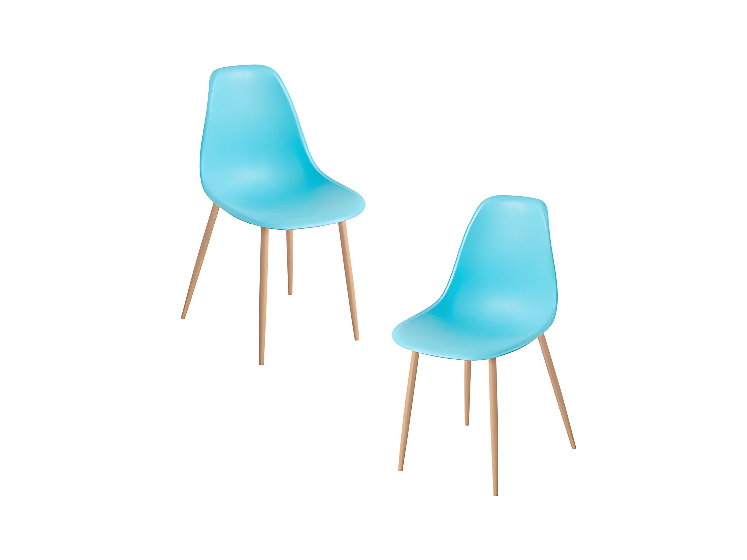 Packs Sillas Comedor - Pack 2 Sillas Mykle - Turquesa