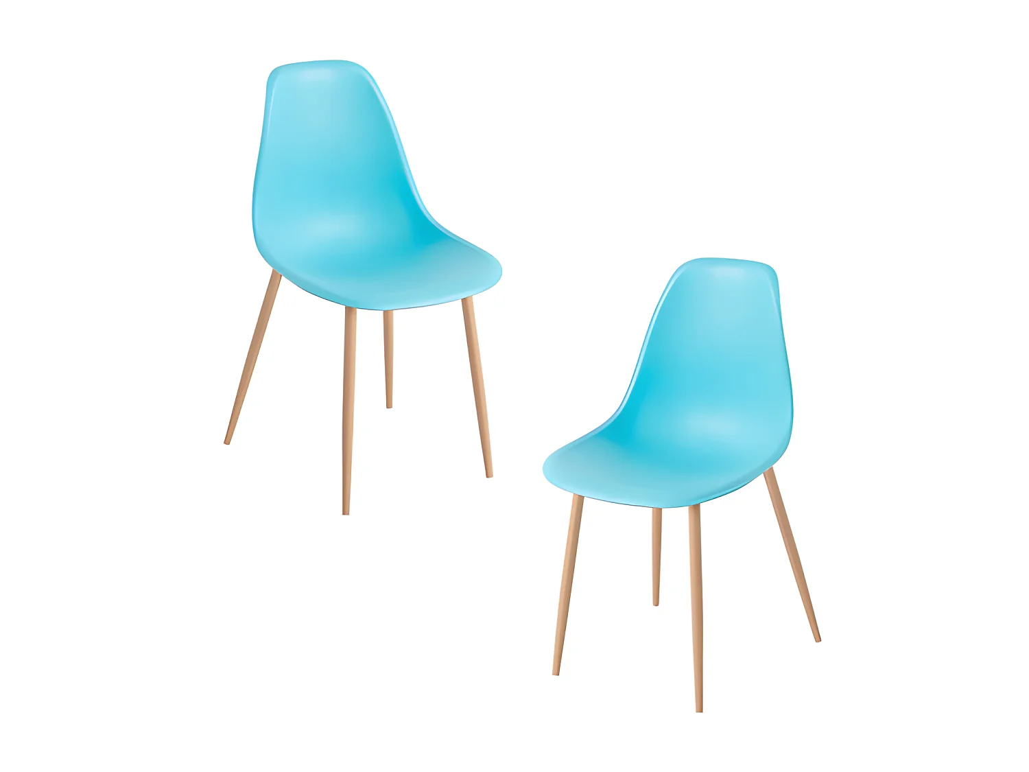 Packs Sillas Comedor - Pack 2 Sillas Mykle - Turquesa