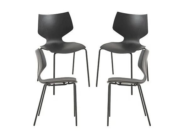 Packs Sillas Comedor - Pack 4 Sillas Plecy - Negro