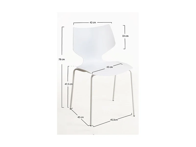 Packs Sillas Comedor - Pack 4 Sillas Plecy - Blanco
