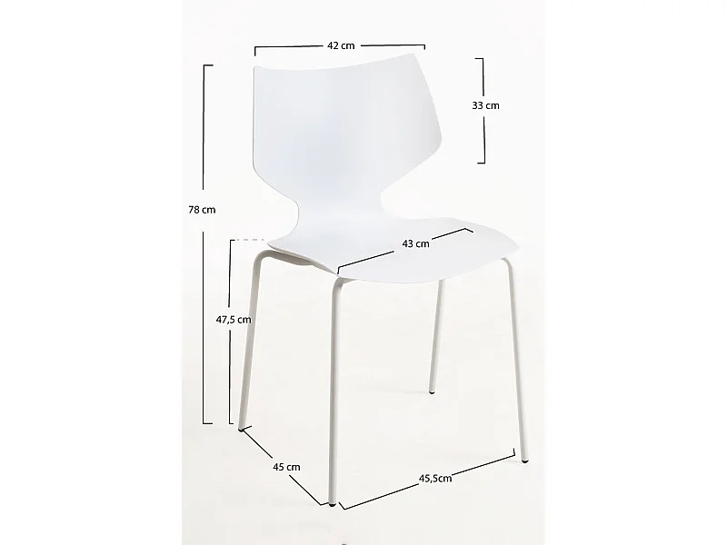 Packs Sillas Comedor - Pack 4 Sillas Plecy - Blanco