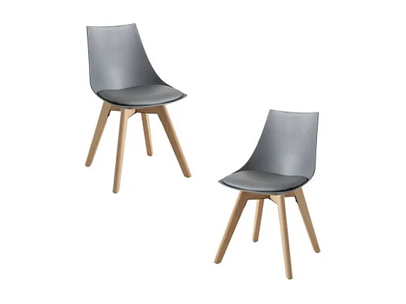 Packs Sillas Comedor - Pack 2 Sillas Blok - Gris oscuro