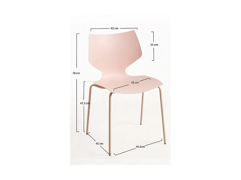Packs Sillas Comedor - Pack 4 Sillas Plecy - Rosa