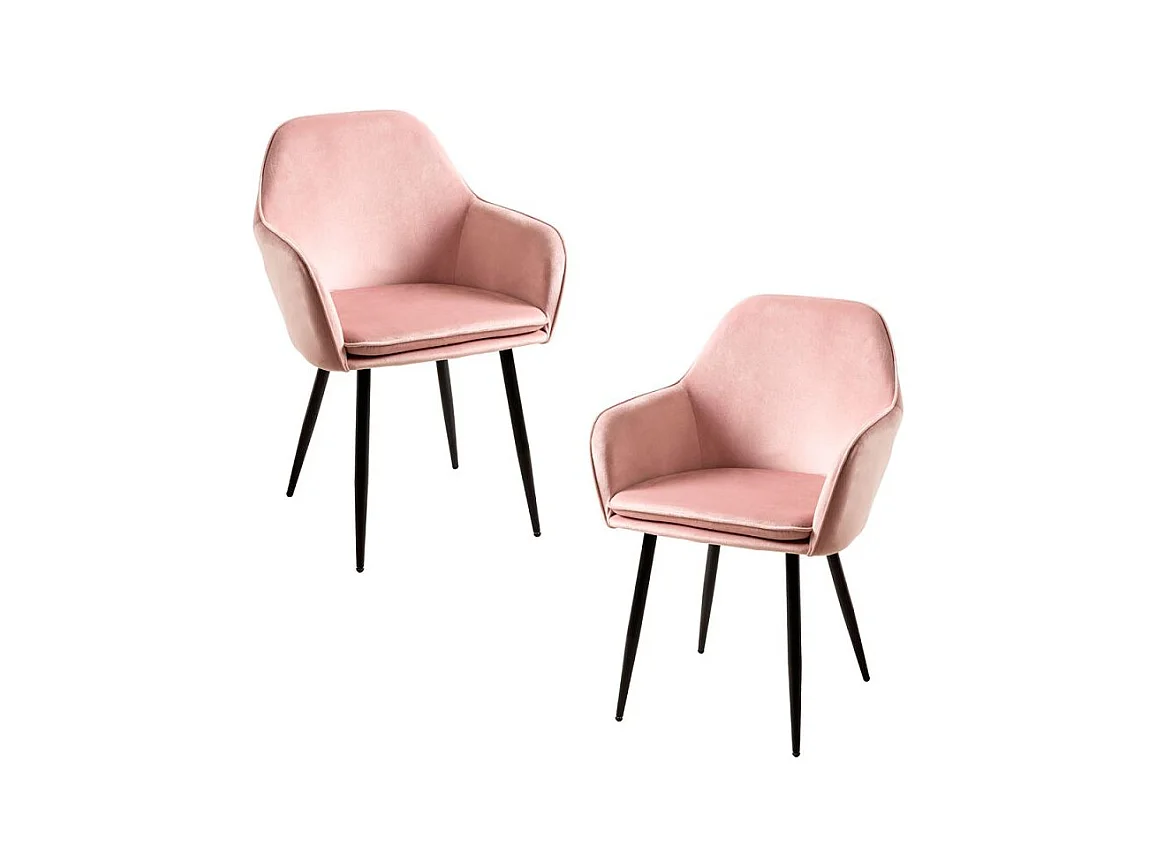 Packs Sillas Comedor - Pack 2 Sillas Chic Black - Rosa