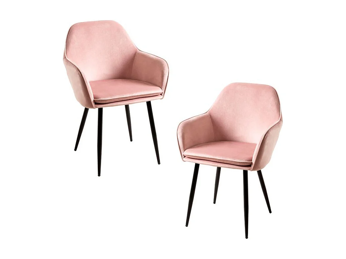 Packs Sillas Comedor - Pack 2 Sillas Chic Black - Rosa