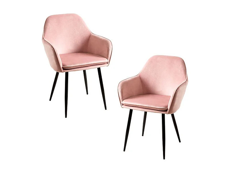 Packs Sillas Comedor - Pack 2 Sillas Chic Black - Rosa