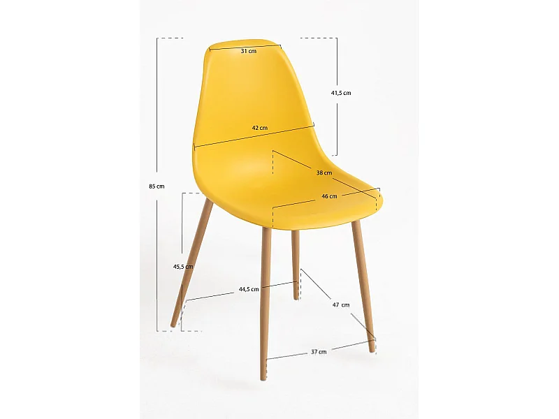 Sillas Comedor - Silla Mykle - Amarillo
