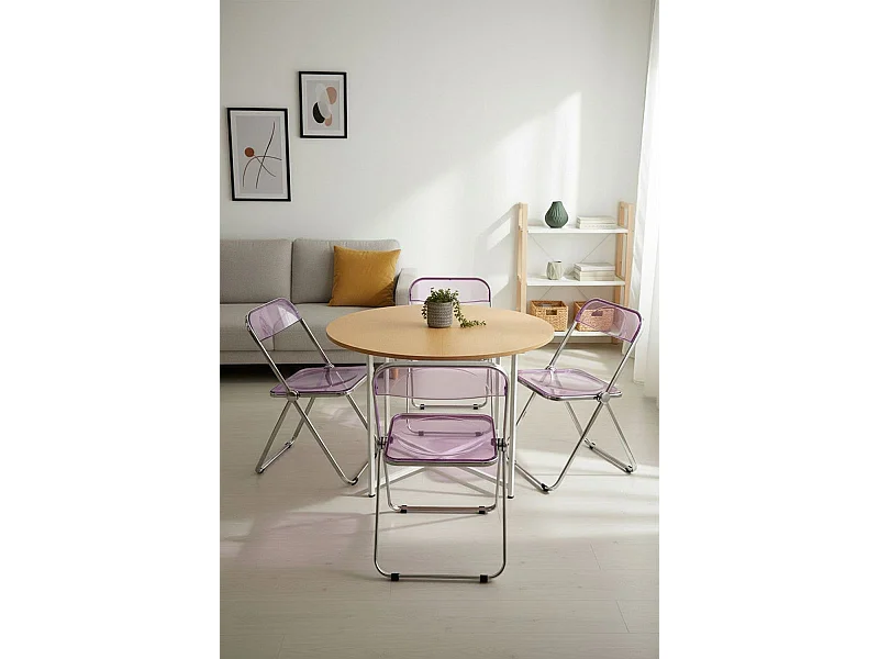 Packs Sillas Plegables - Pack 4 Sillas plegables para eventos Tamy - Violeta