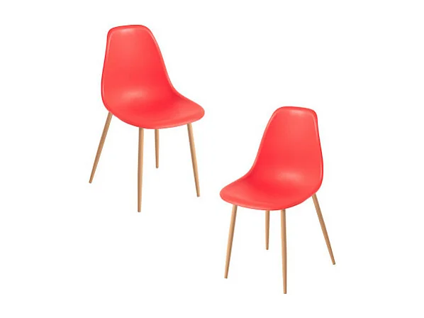 Packs Sillas Comedor - Pack 2 Sillas Mykle - Rojo