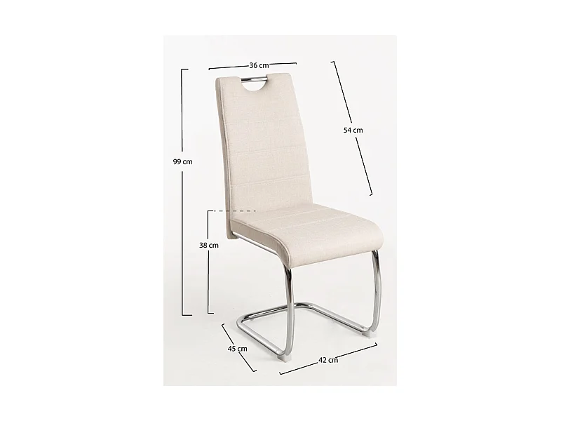 Packs Sillas Comedor - Pack 2 Sillas Hallen Tela - Beige