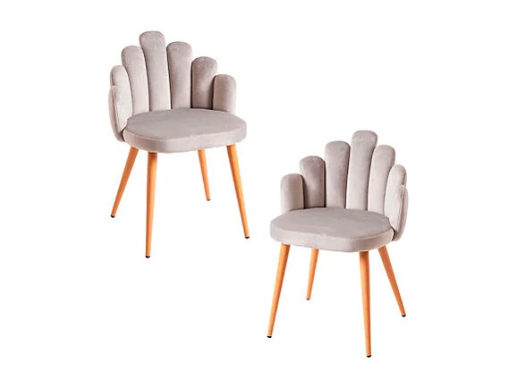 Packs Sillas Comedor - Pack 2 Sillas Hand Terciopelo - Gris