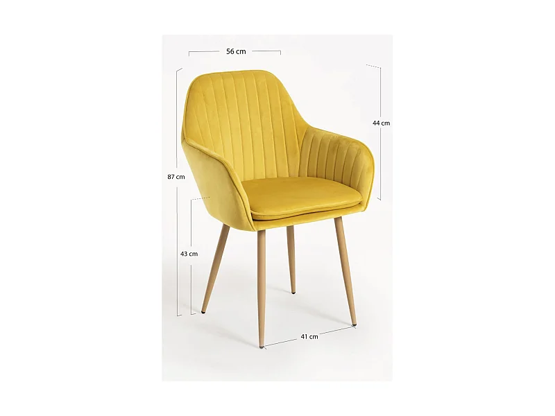 Packs Sillas Comedor - Pack 2 Sillas Chic - Amarillo