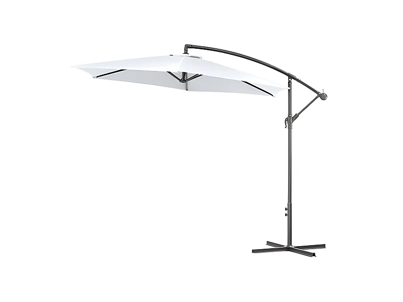 Sombrillas y parasoles - Sombrilla Colgante Sunny 3 m - Blanco