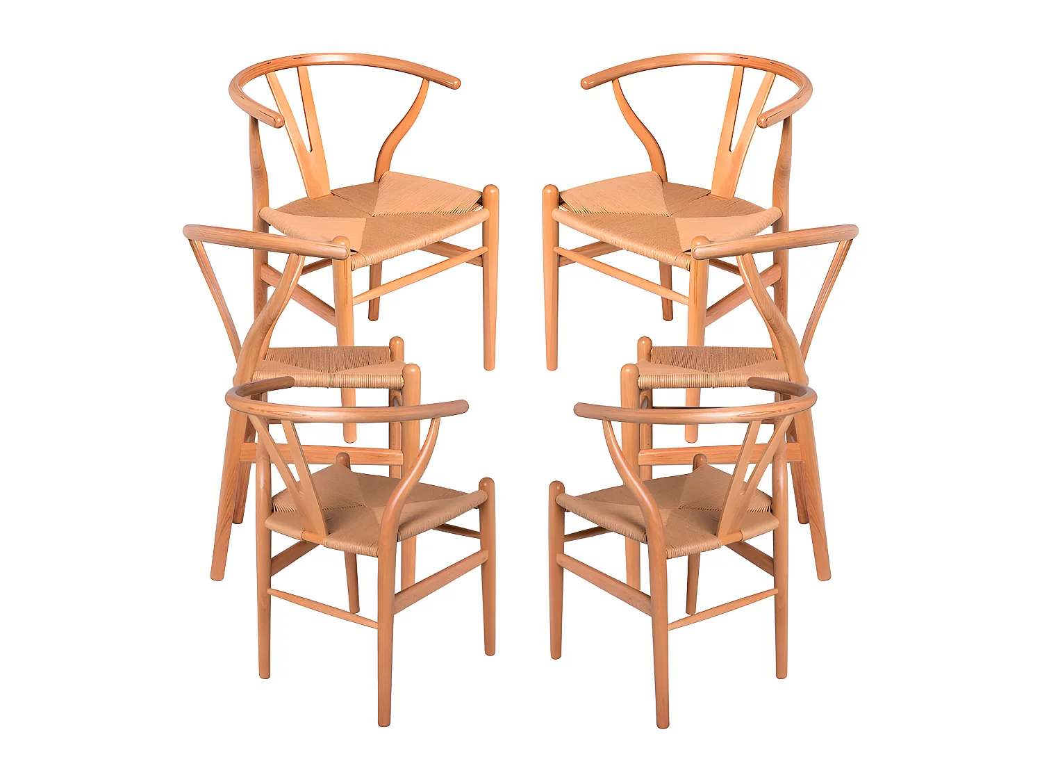 Packs Sillas Comedor - Pack 6 Sillas Wis Madera - Marrón