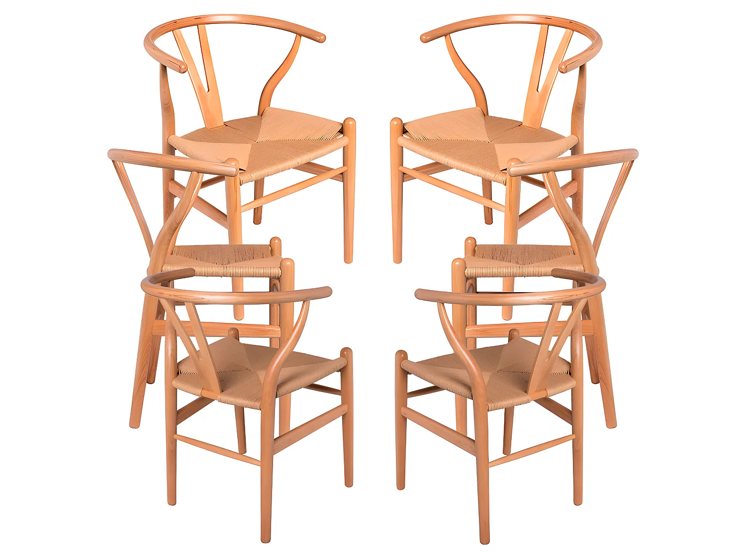 Packs Sillas Comedor - Pack 6 Sillas Wis Madera - Marrón