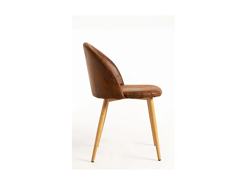 Sillas Comedor - Silla Vint Polipiel - Marrón Vintage