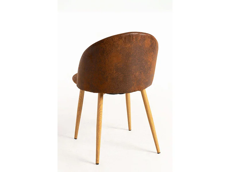 Sillas Comedor - Silla Vint Polipiel - Marrón Vintage