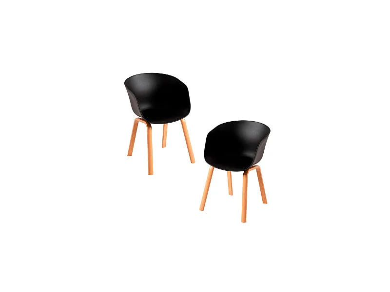 Packs Sillas Comedor - Pack 2 Sillas Hema - Negro