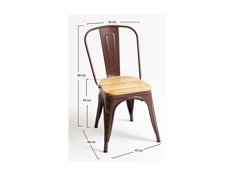 Packs Sillas Comedor - Pack 4 Sillas Torix Madera Natural - Marrón