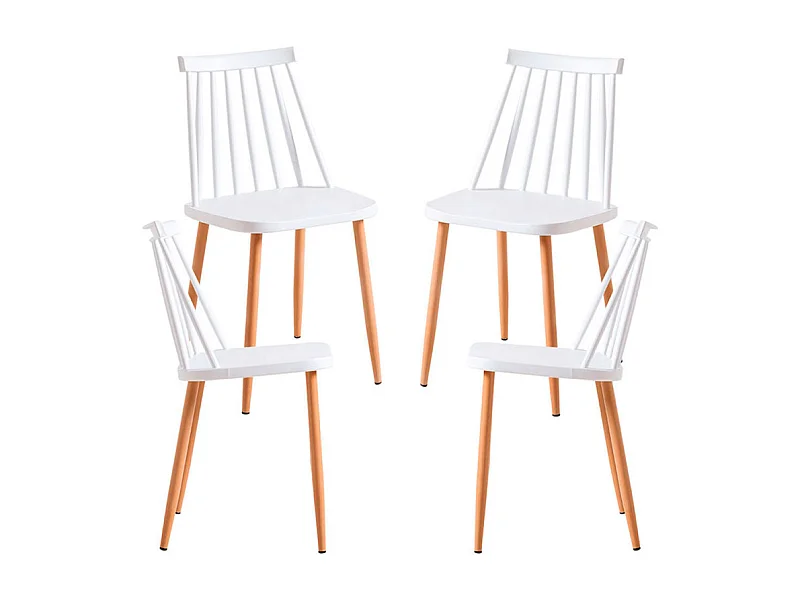 Packs Sillas Comedor - Pack 4 Sillas Bik - Blanco