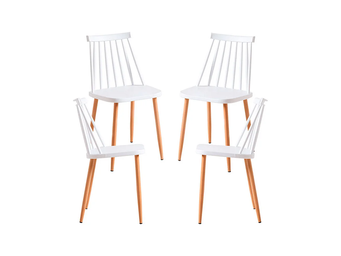 Packs Sillas Comedor - Pack 4 Sillas Bik - Blanco