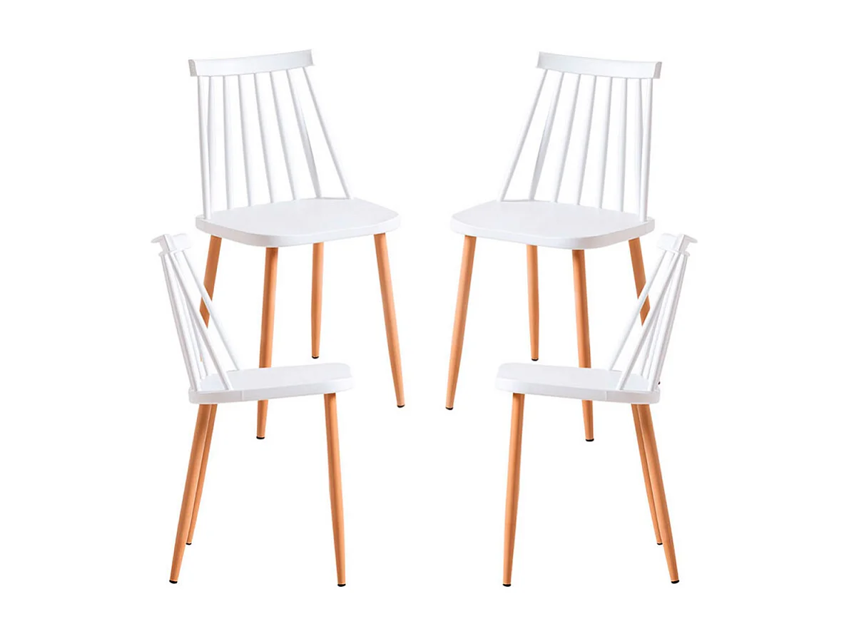 Packs Sillas Comedor - Pack 4 Sillas Bik - Blanco