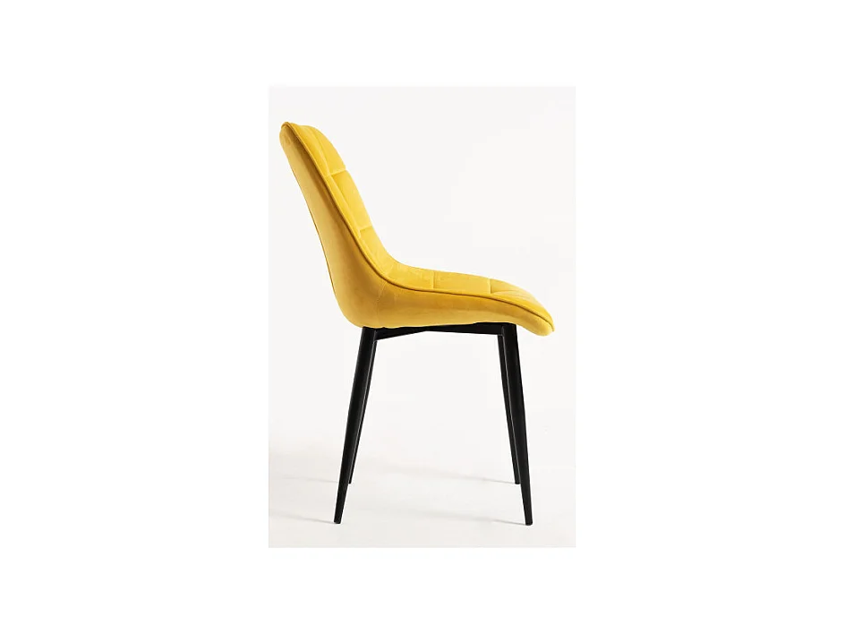Packs Sillas Comedor - Pack 2 Sillas Cade Terciopelo - Amarillo