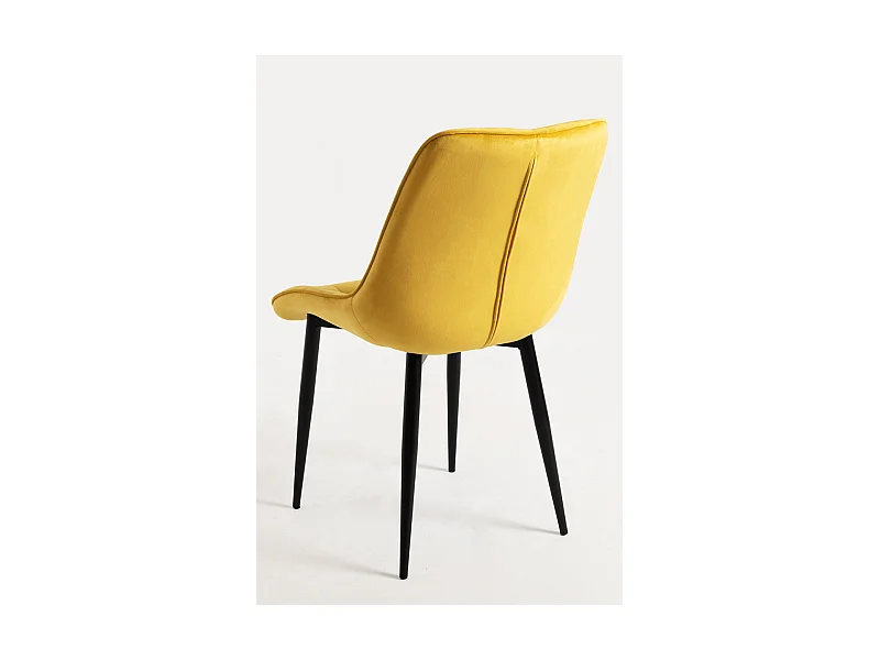 Packs Sillas Comedor - Pack 2 Sillas Cade Terciopelo - Amarillo