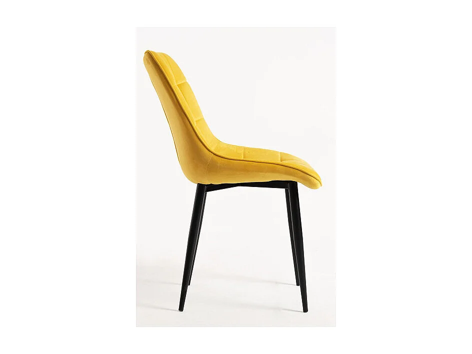 Packs Sillas Comedor - Pack 2 Sillas Cade Terciopelo - Amarillo
