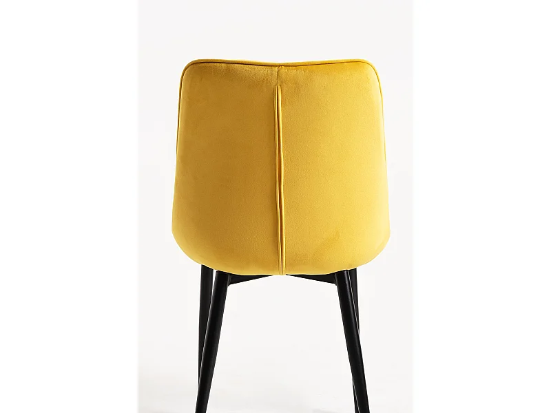 Packs Sillas Comedor - Pack 2 Sillas Cade Terciopelo - Amarillo