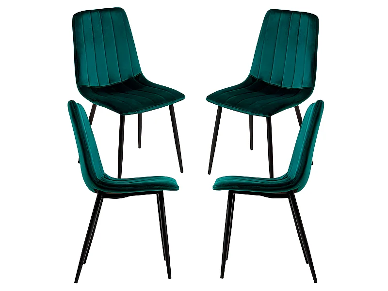 Packs Sillas Comedor - Pack 4 Sillas Liny Terciopelo - Verde