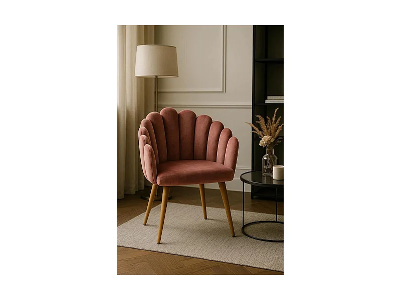 Sillas Comedor - Sillón Main Terciopelo - Rosa