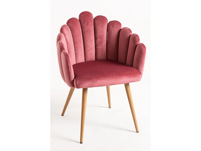 Sillas Comedor - Sillón Main Terciopelo - Rosa