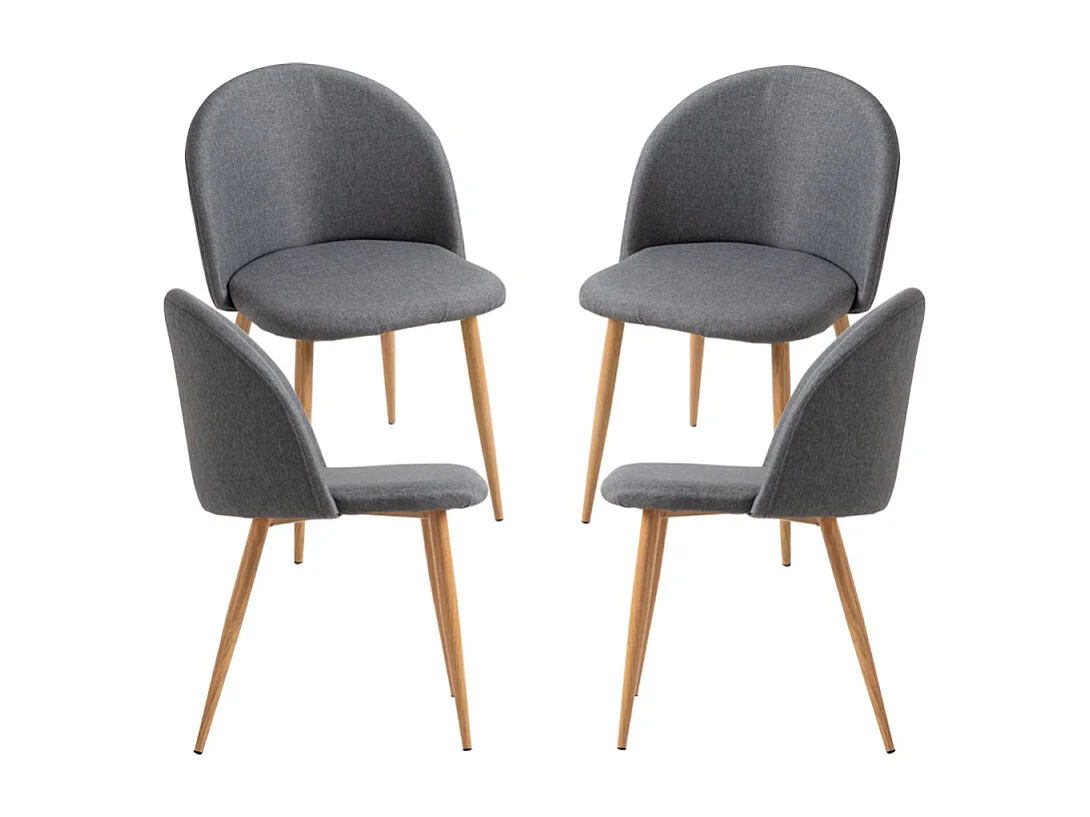 Packs Sillas Comedor - Pack 4 Sillas Vint Tela - Gris oscuro