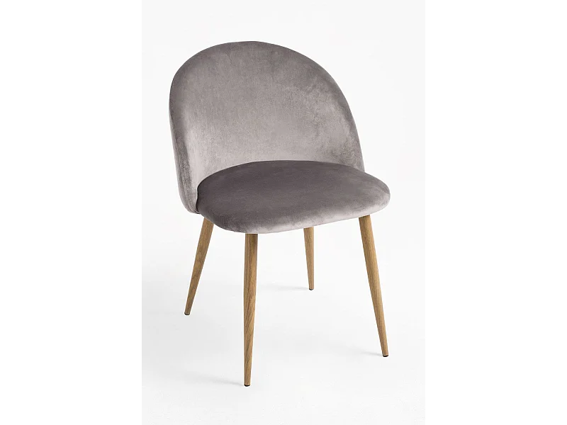 Packs Sillas Comedor - Pack 2 Sillas Vint Terciopelo - Gris