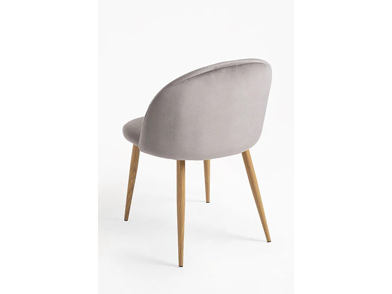 Packs Sillas Comedor - Pack 2 Sillas Vint Terciopelo - Gris