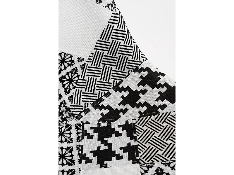 Sillas Comedor - Silla Synk Patchwork - Patchwork blanco y negro