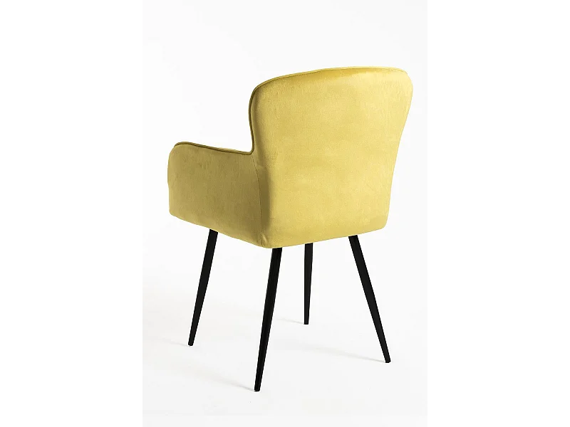 Sillas Comedor - Silla Dalye Terciopelo - Amarillo