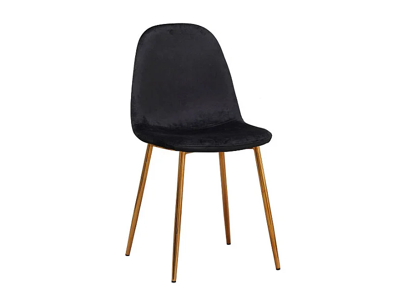 Sillas Comedor - Silla Golden Teok Terciopelo - Negro