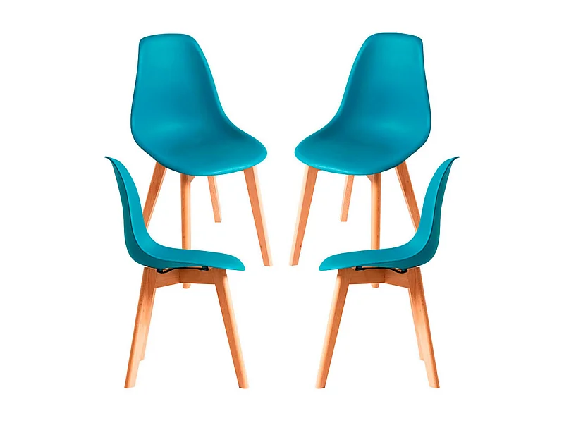 Packs Sillas Comedor - Pack 4 Sillas Kelen - Verde azulado