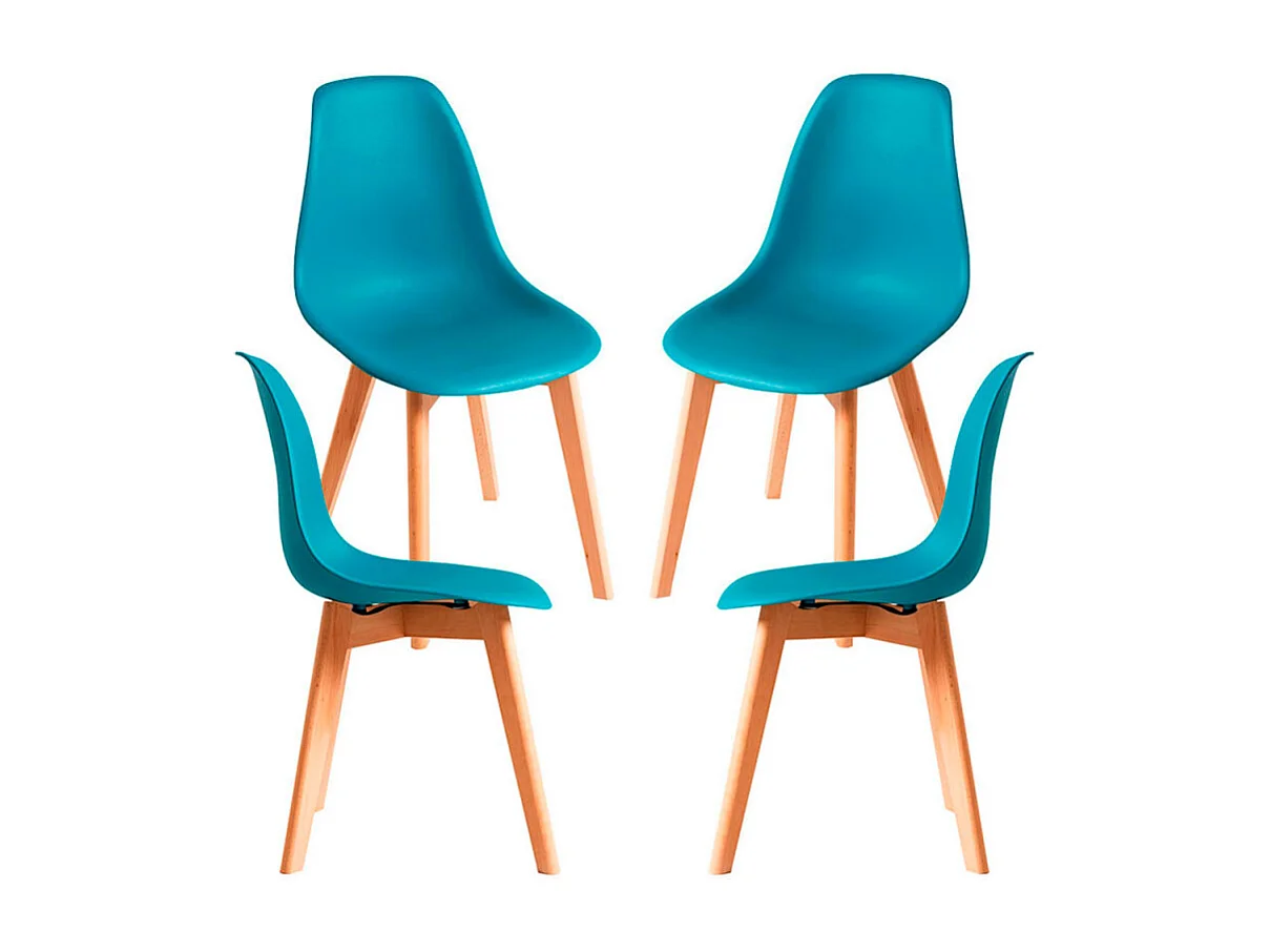 Packs Sillas Comedor - Pack 4 Sillas Kelen - Verde azulado
