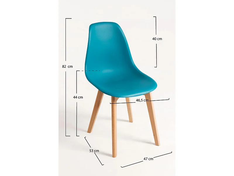 Packs Sillas Comedor - Pack 4 Sillas Kelen - Verde azulado