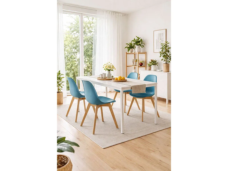 Packs Sillas Comedor - Pack 4 Sillas Kelen - Verde azulado
