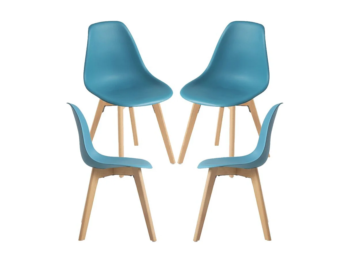 Packs Sillas Comedor - Pack 4 Sillas Kelen - Verde azulado